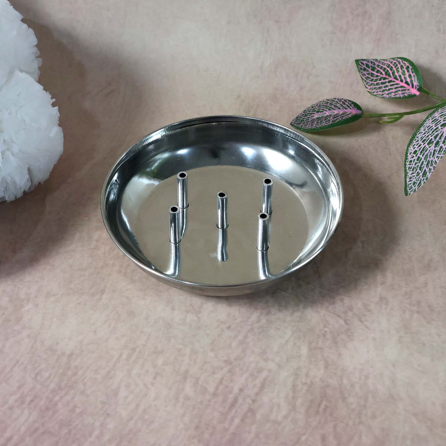 Elegant stainless steel incense holder designed for daily spiritual use