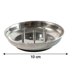 Multi-stick incense display on compact stainless steel agarbatti stand