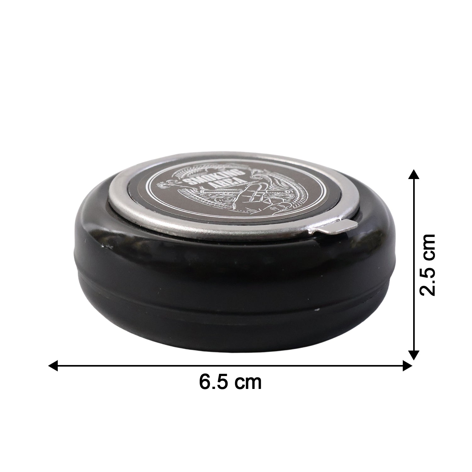 Tabletop ashtray showing deep container for ash collection