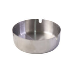 Top view of round tabletop cigarette ashtray with multiple slots