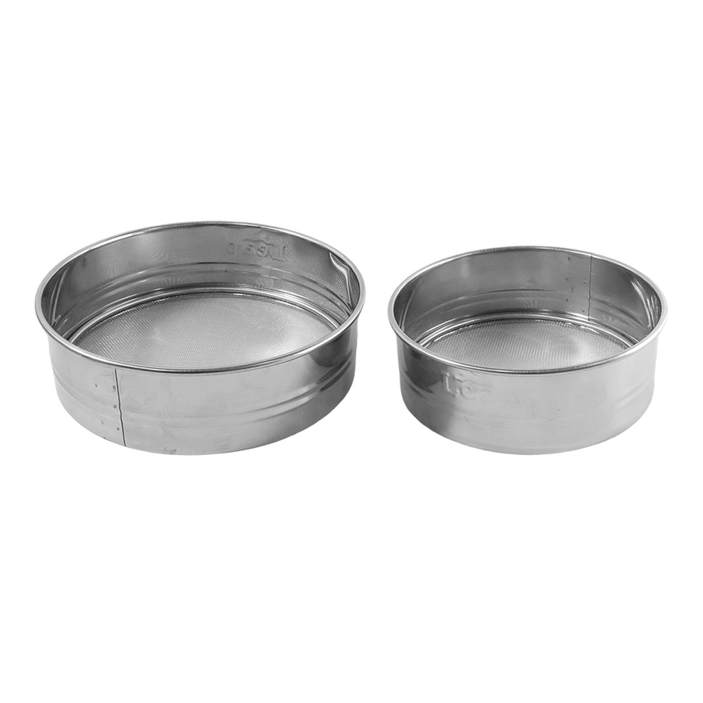 Kitchen strainer set made of fine mesh stainless steel for ingredients