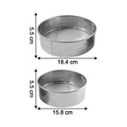 Multipurpose fine mesh flour strainer set for kitchen use