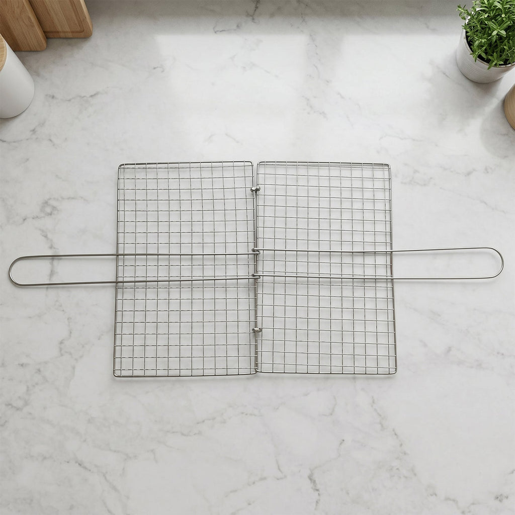 Durable grill mesh rack for easy grilling and cleaning