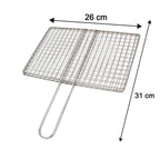 Steel grill jali with handle for safe grilling