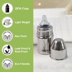 Rust-resistant stainless steel baby feeding bottle suitable for newborns