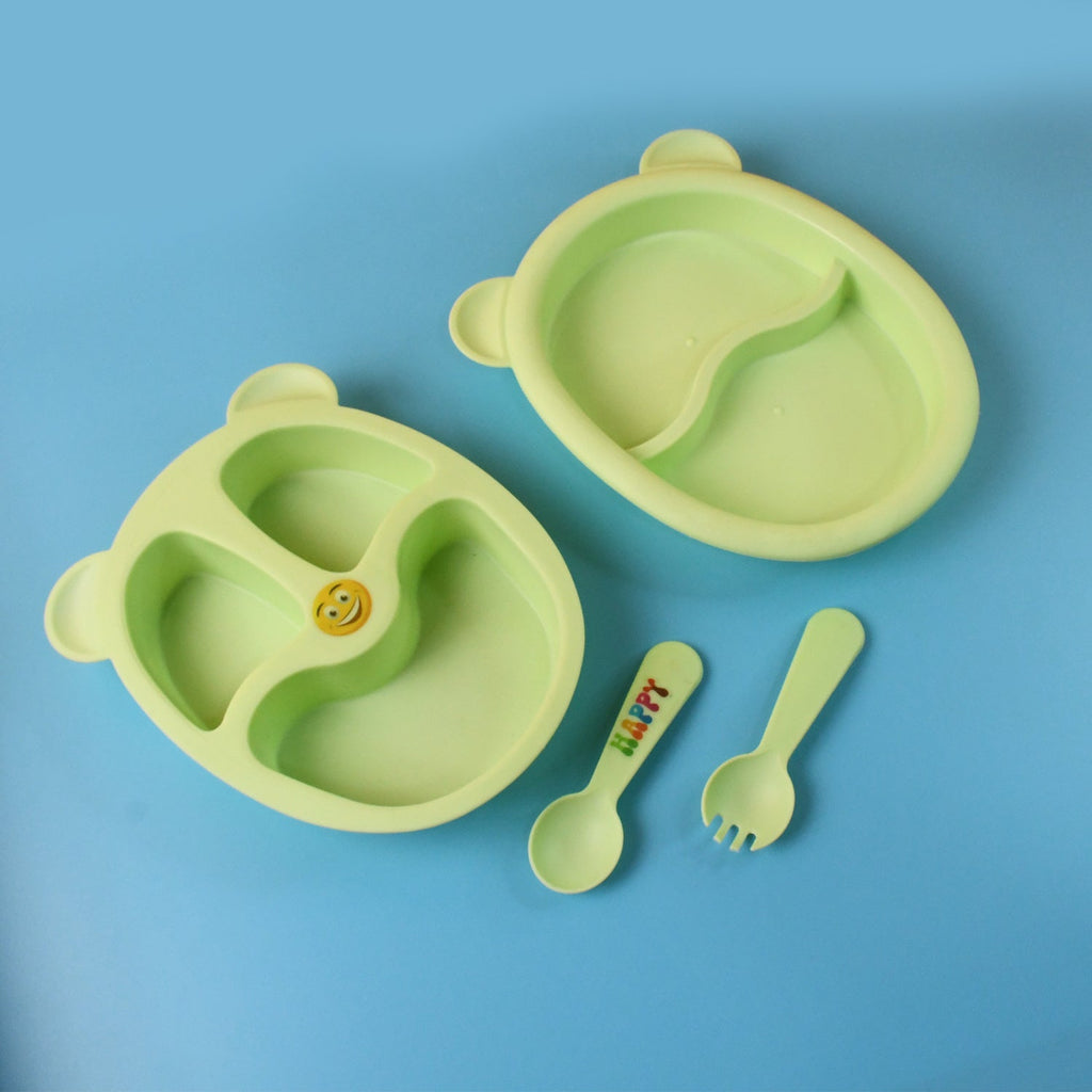Durable 4-piece feeding set for kids with non-toxic BPA-free material