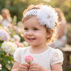 Cute girls headband design with floral bow