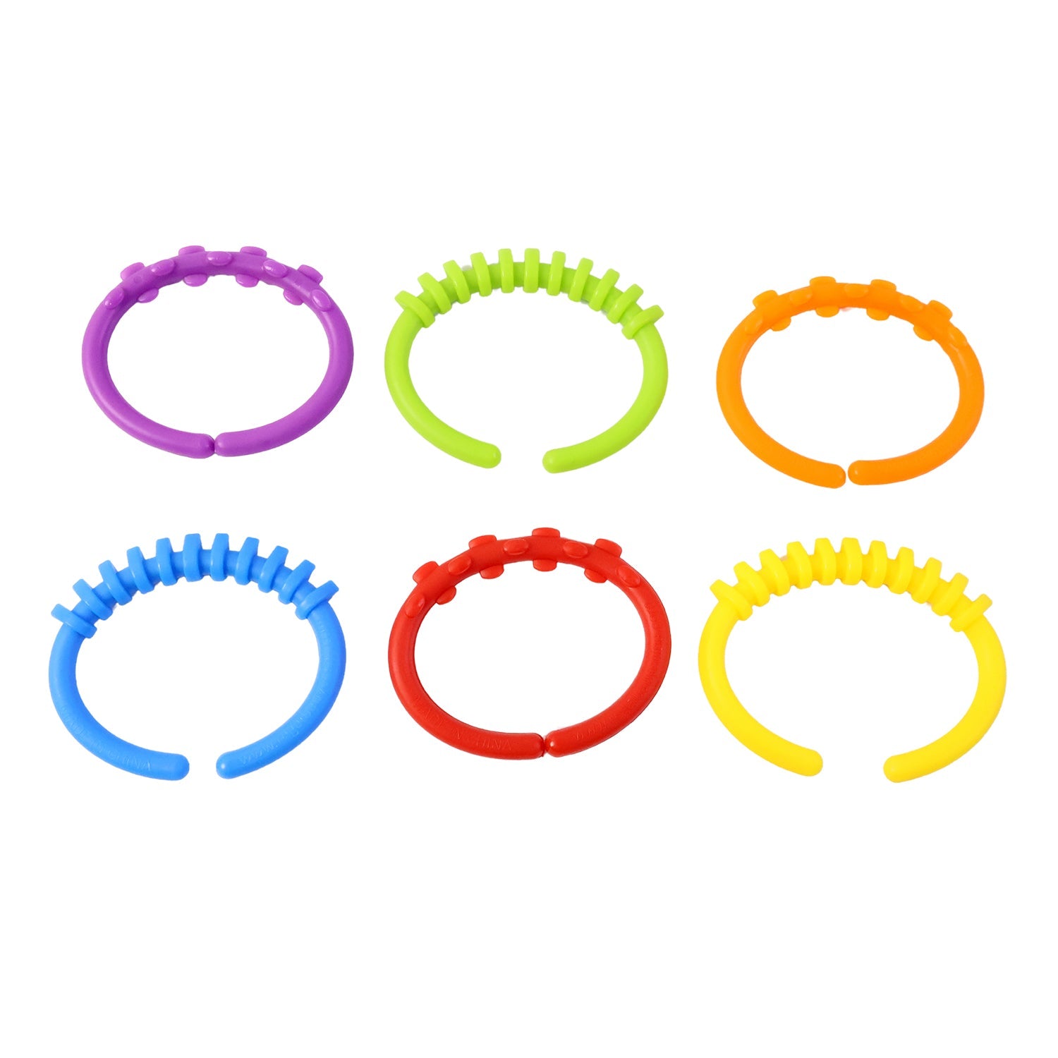 Baby chain link toy set suitable for stroller and crib attachment