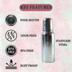 BPA free stainless steel baby bottle with silicone nipple