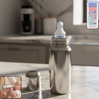 250ml stainless steel baby feeding bottle with silicone nipple