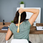 Wooden scratch massage tool for back and shoulders