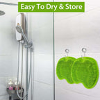 Bath massage brush mat with silicone bristles and suction cups
