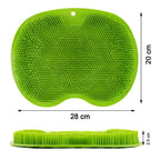 Size guide showing dimensions of silicone bath massage cushion