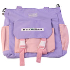 Compact profile of multi-pocket shoulder tote bag for women and girls