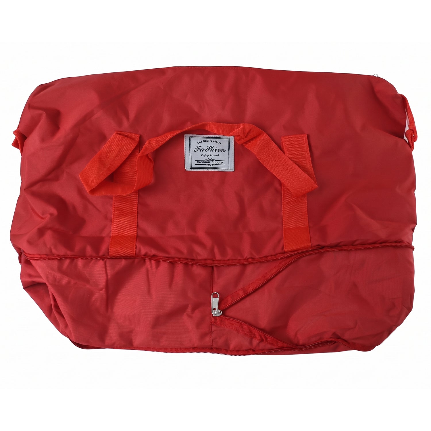 Vibrant red travel carry bag with ample space