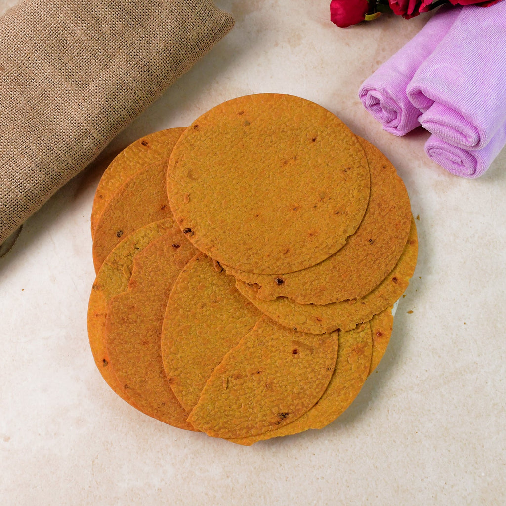 Maniarr's Bajri Khakhra presented as a wholesome, flavorful Indian snack option.