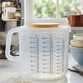 Plastic measurement storage box with secure lid and clear gram markings