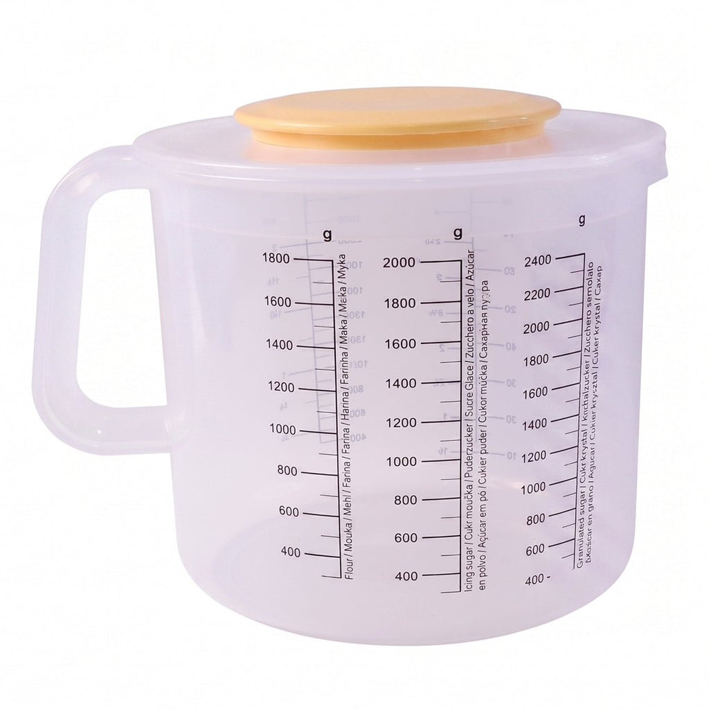 Sturdy plastic storage box for kitchen ingredients