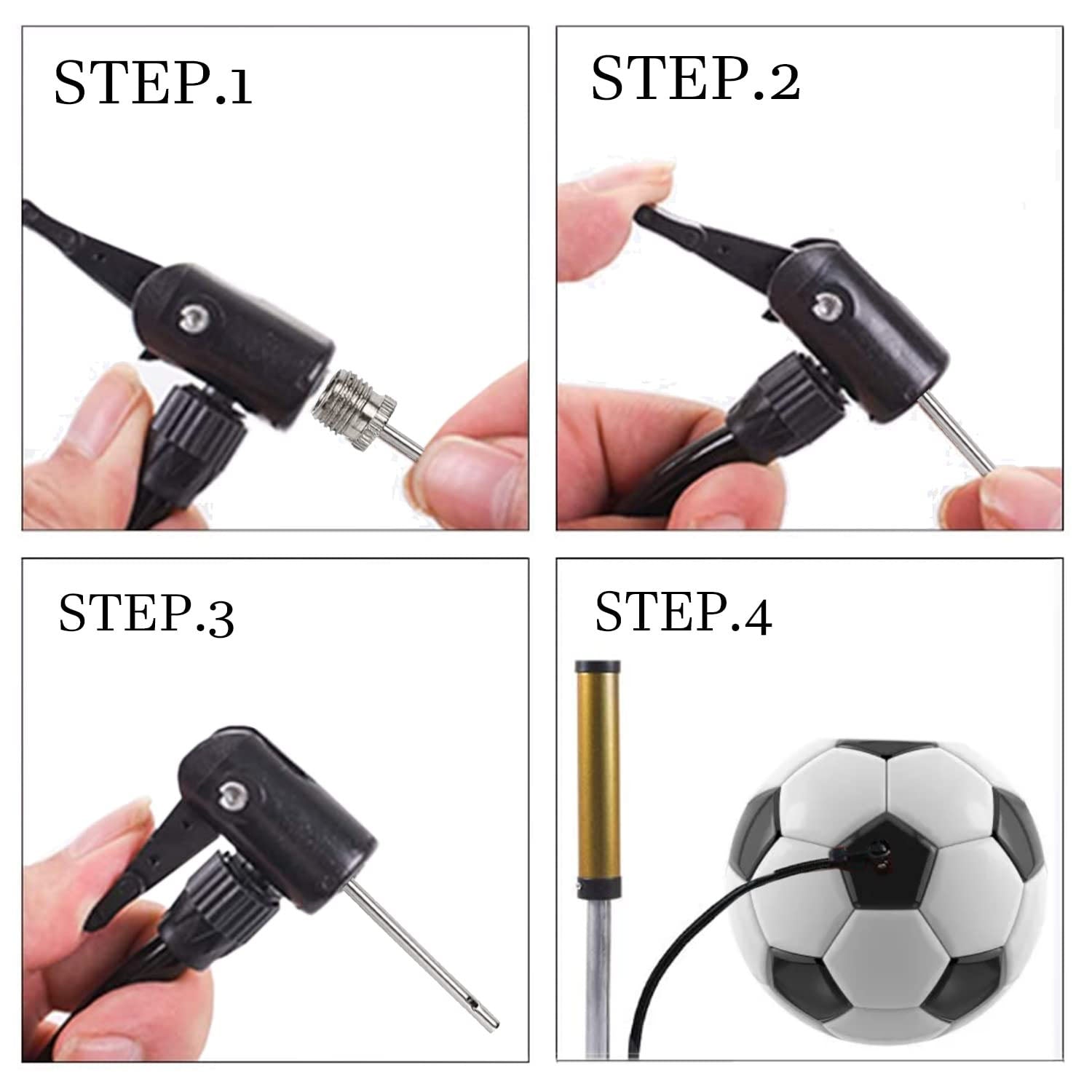 Ball pump needle adapter showing detailed features