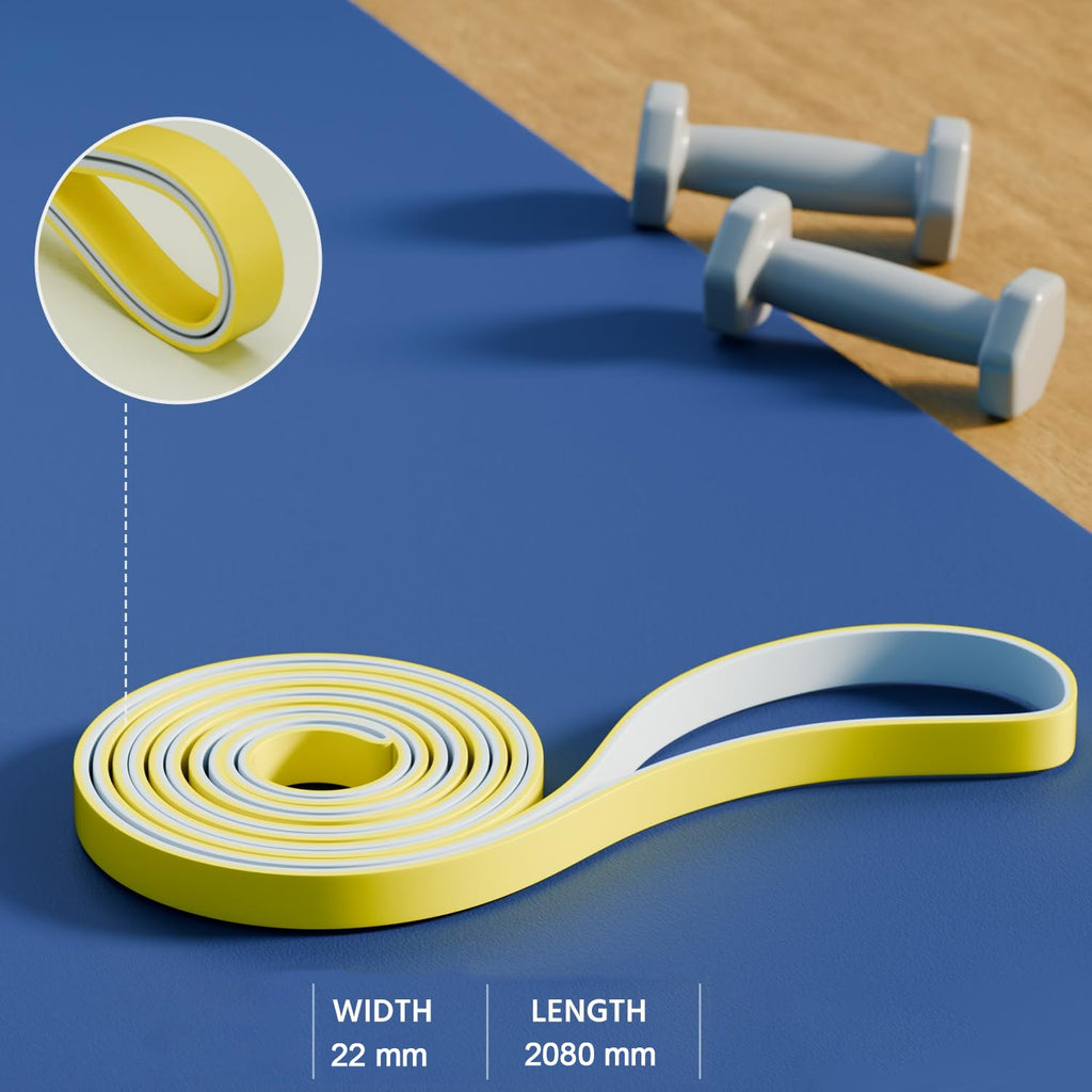 Elastic resistance power loop band for strength training and muscle toning