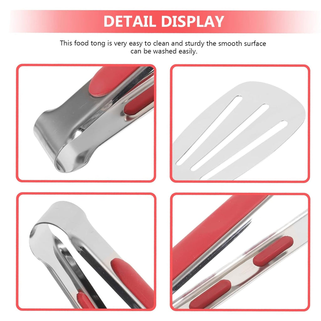 Kitchen food pickup tongs with anti-slip grip