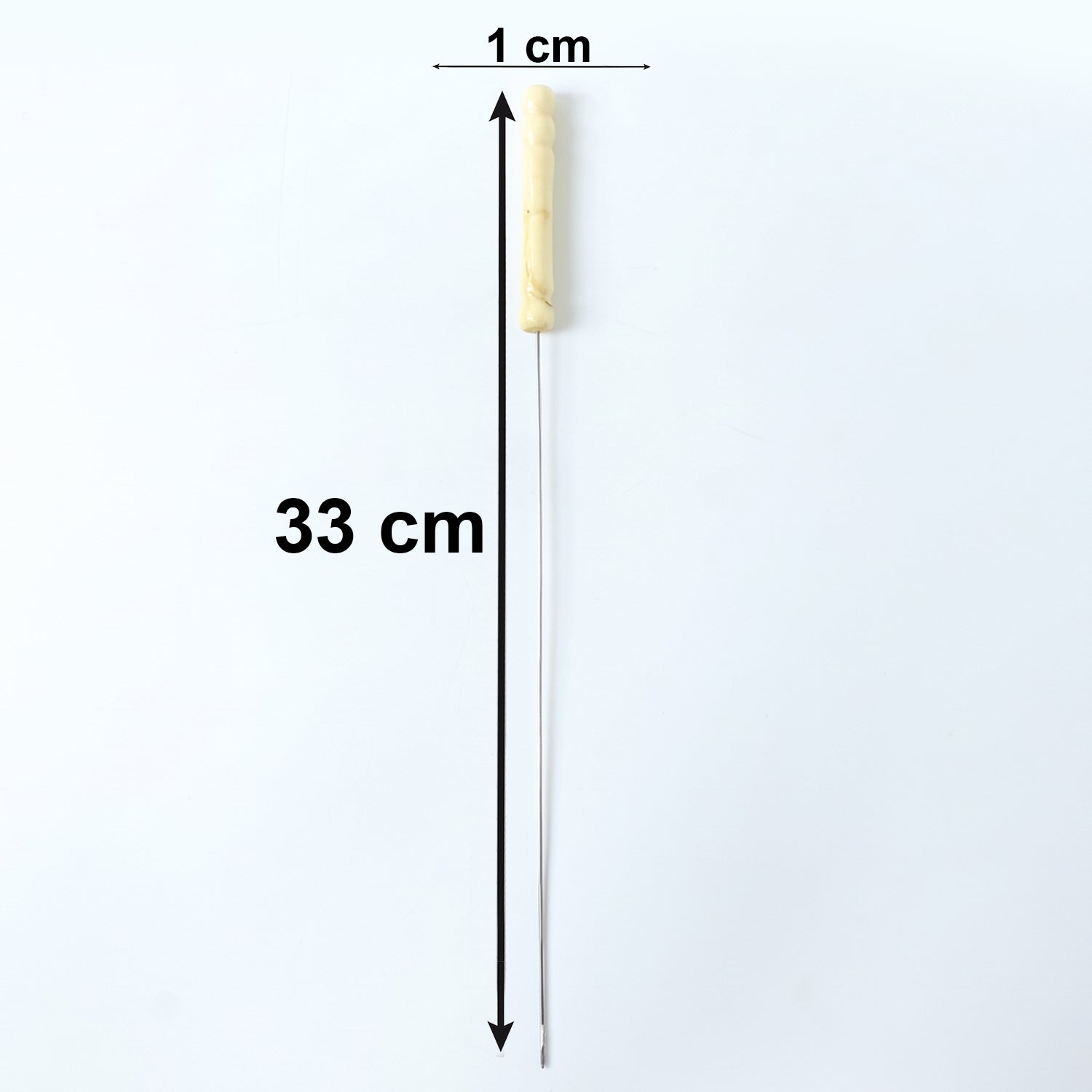 Steel BBQ skewers perfect for outdoor cooking and grilling