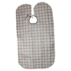 Salon cape with stylish polka dots for professional hair styling