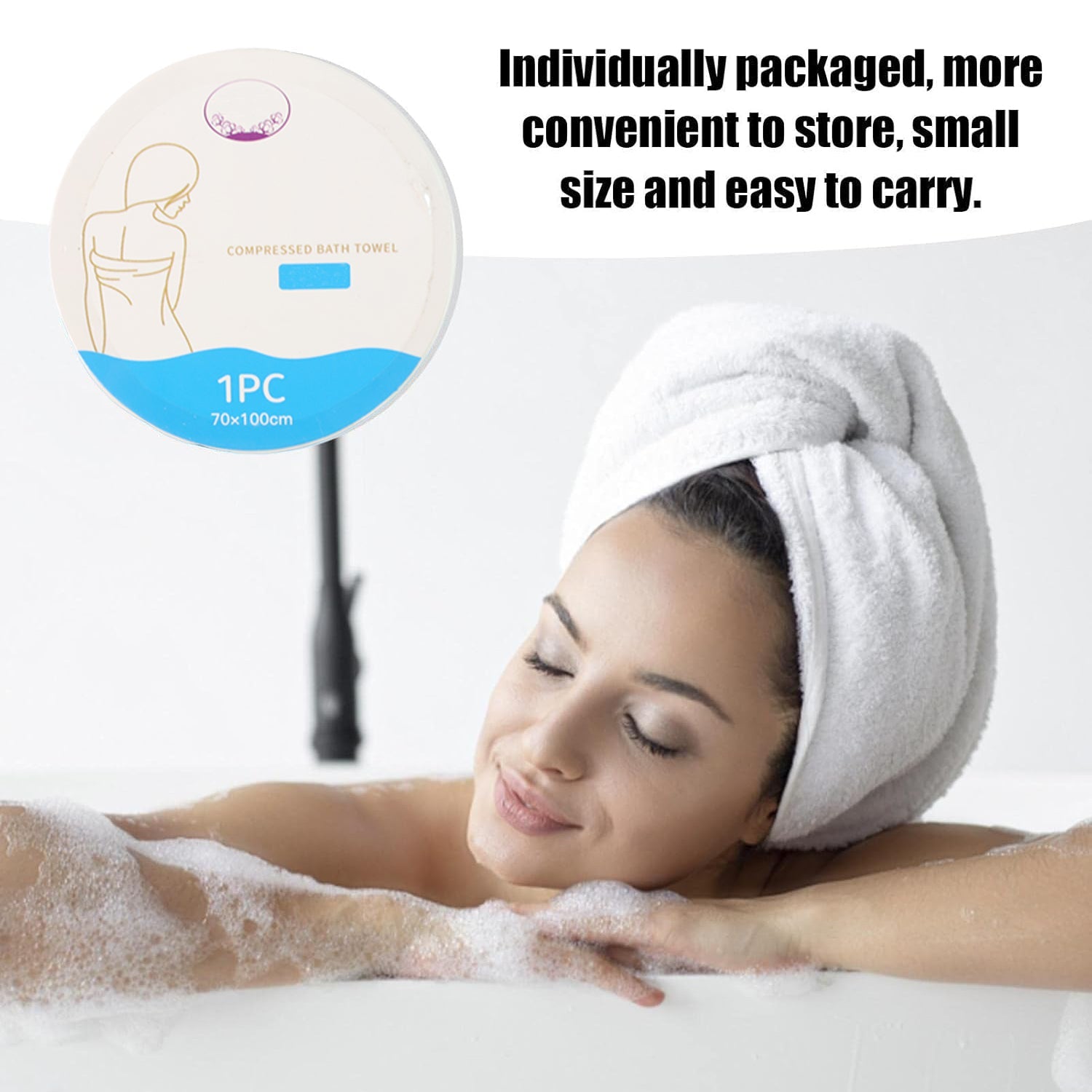 Compressed towel expanding after adding water