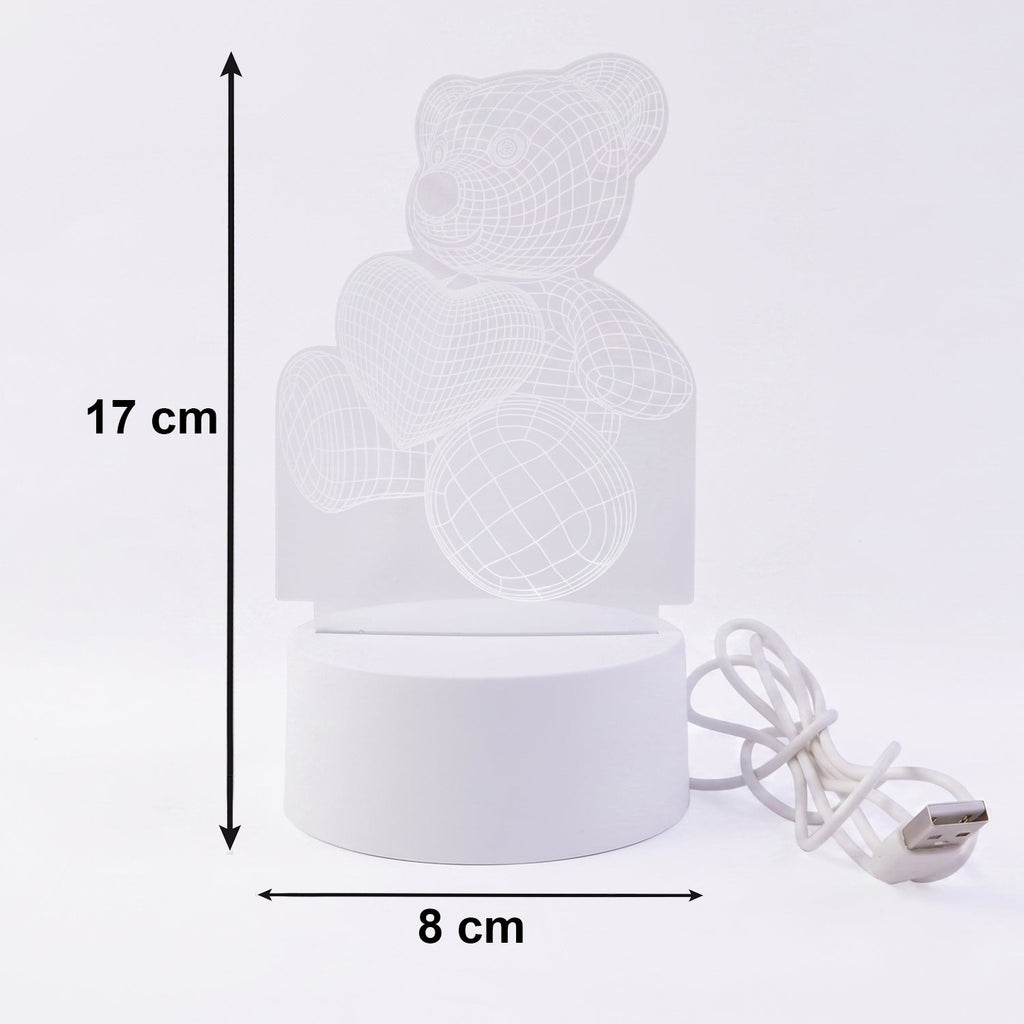 Fully lit 3D teddy bear LED night lamp
