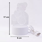 Fully lit 3D teddy bear LED night lamp