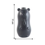 Size comparison of bear shaped toilet tank cleaner showing compact dimensions