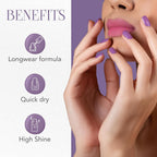 Rosy Glow Gel Nail Polish smooth even application on nails with high gloss