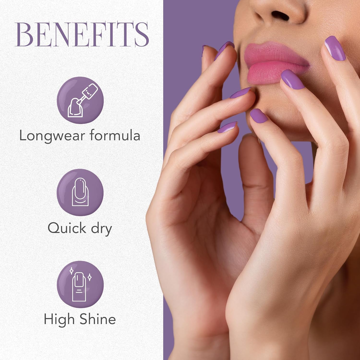 Rosy Glow Gel Nail Polish smooth even application on nails with high gloss
