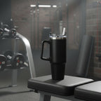 Large capacity 890 ML black travel mug for hot and cold drinks
