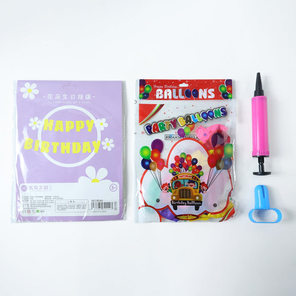 Colorful balloon combo set for happy birthday party decorations