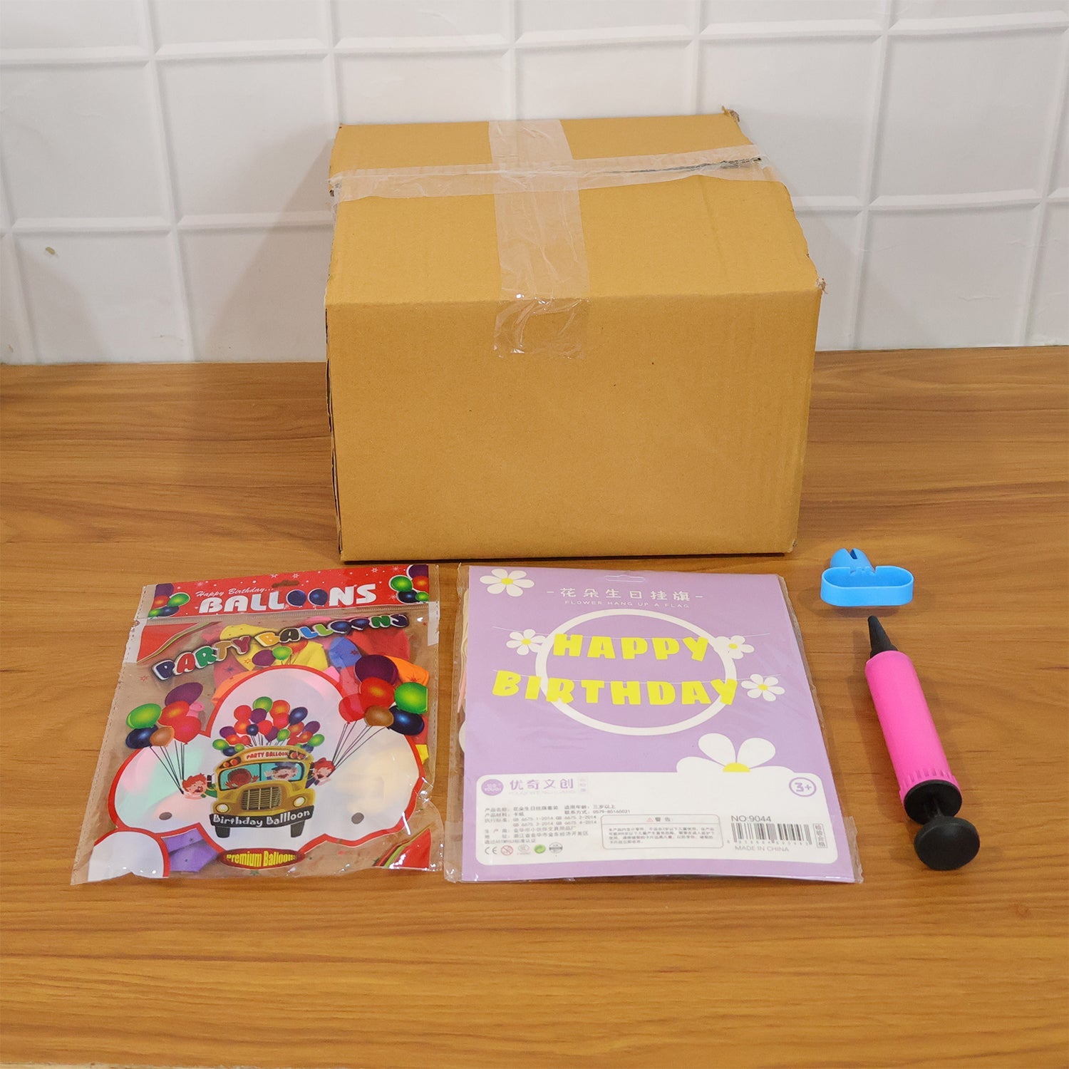Bright and colorful birthday decoration combo set for celebrations