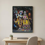 Radha Krishna wall hanging frame, divine wall decor for homes