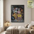 Radha Krishna wall frame, spiritual home decor for living rooms and temples
