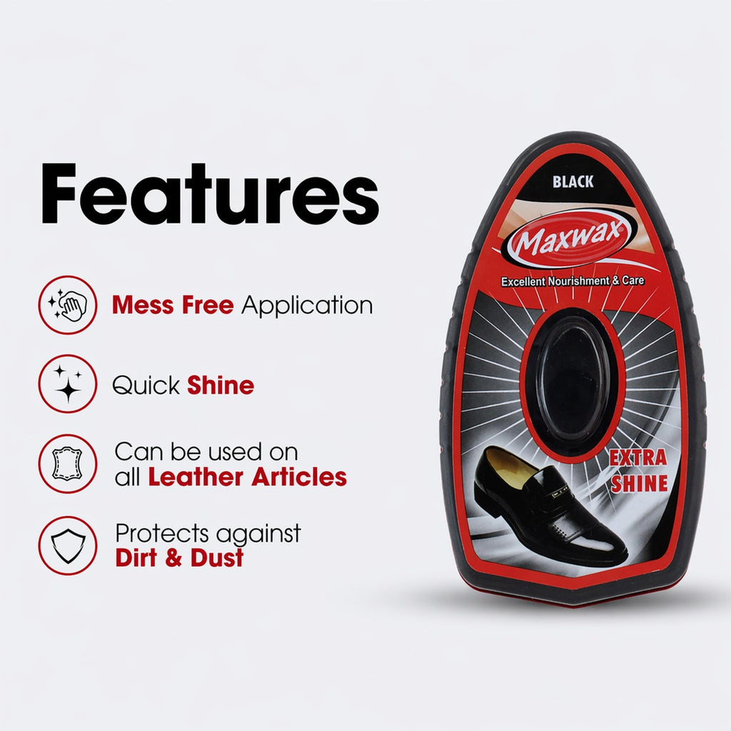 Easy use black shoe polish applicator