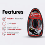 Easy use black shoe polish applicator