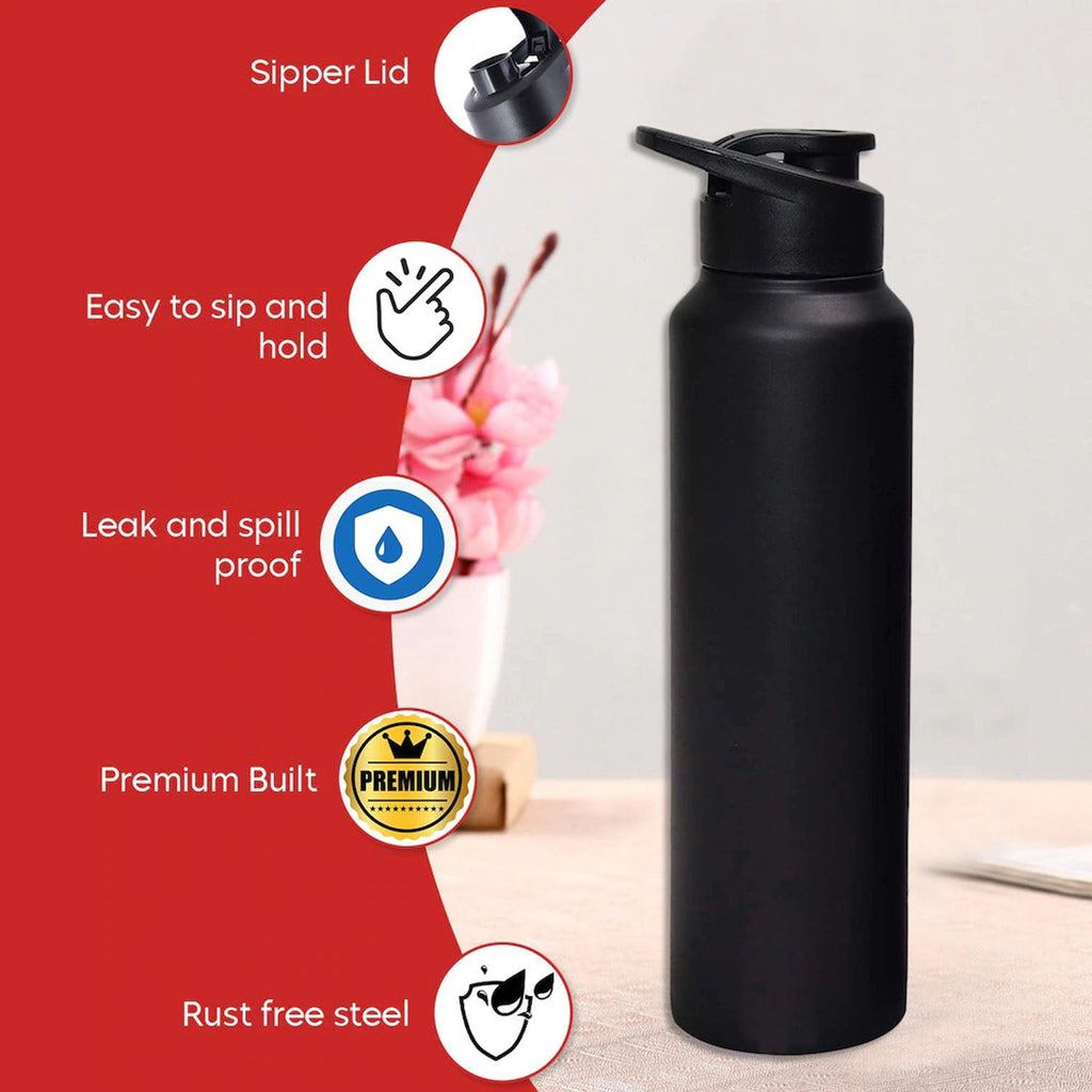 Portable stainless steel sports water bottle convenient for travel
