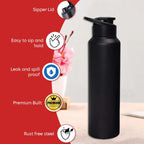 Portable stainless steel sports water bottle convenient for travel
