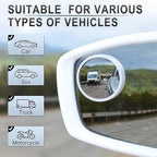 White round blind spot mirror set packaged in brown box