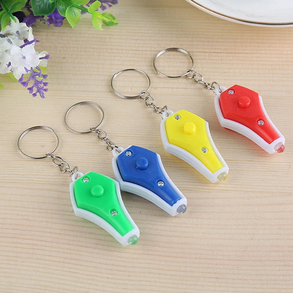 Portable UV LED keychain torch with durable plastic body