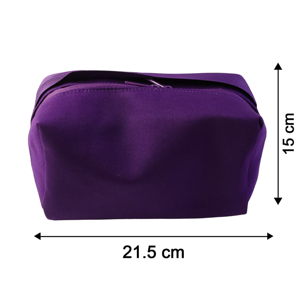 Size view of travel makeup organizer bag