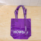 Lifestyle image of transparent carry bag in use