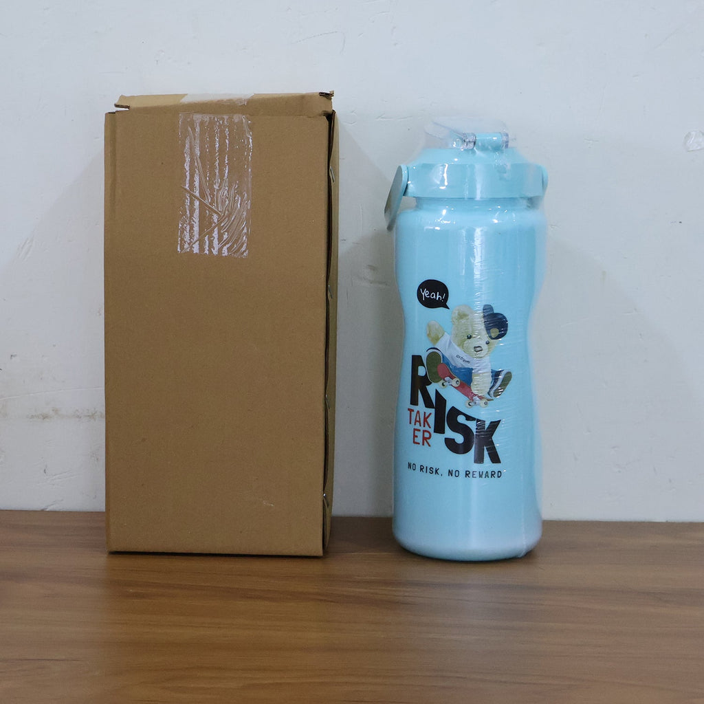 Lifestyle image featuring Risk Taker printed water bottles in use