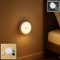 Rechargeable motion sensor night light with round design for home use