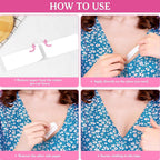 Fashion tape strips securing low necklines and off-shoulder dresses
