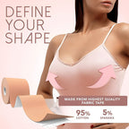 Body tape roll and nipple covers included in styling kit for secure outfit hold